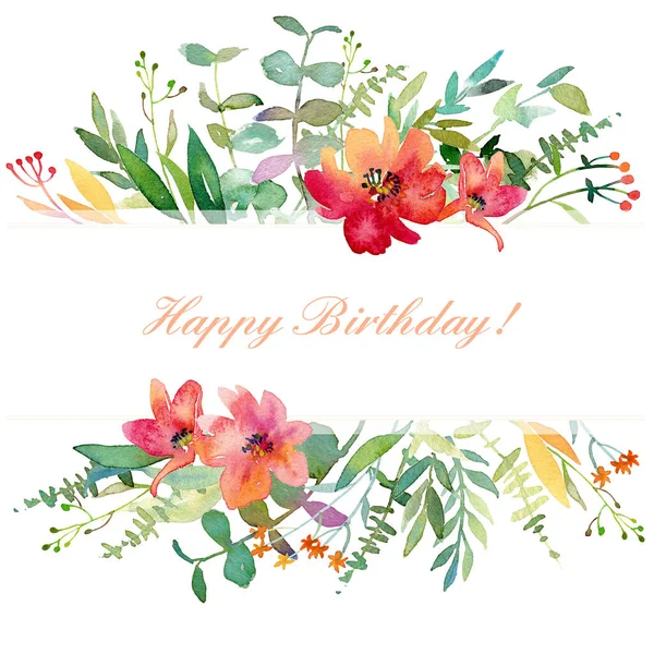 Klasik el yapımı çiçekler. Çiçekli suluboya çizimi. Anneler günü için tebrik kartı, düğün, doğum günü, Paskalya, Sevgililer Günü.