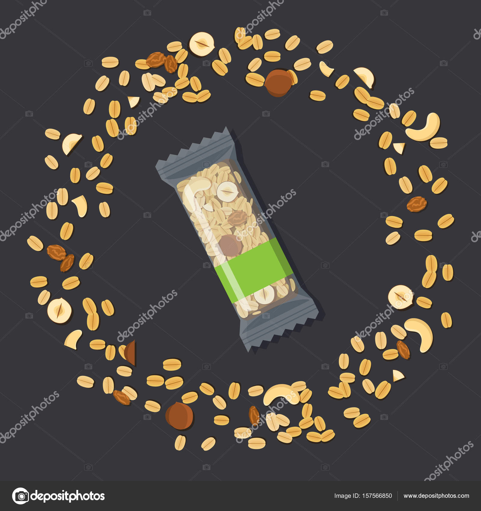 Granola bar drawing Stock Vector Image by ©unununij 157566850