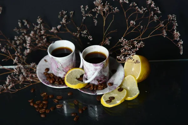 Coffee with lemon