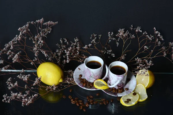 Coffee with lemon