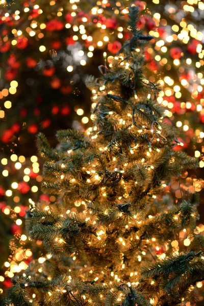 Iluminaciones navideñas. Luces de Navidad . —  Fotos de Stock
