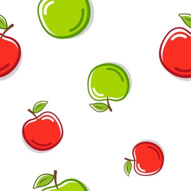 Elmasız vektör deseni. İzole meyve çizimi, duvar kağıdı, tekstil ve doku tasarımı için harika. Çocuk tasarımı, kumaş, ambalaj, giysi.