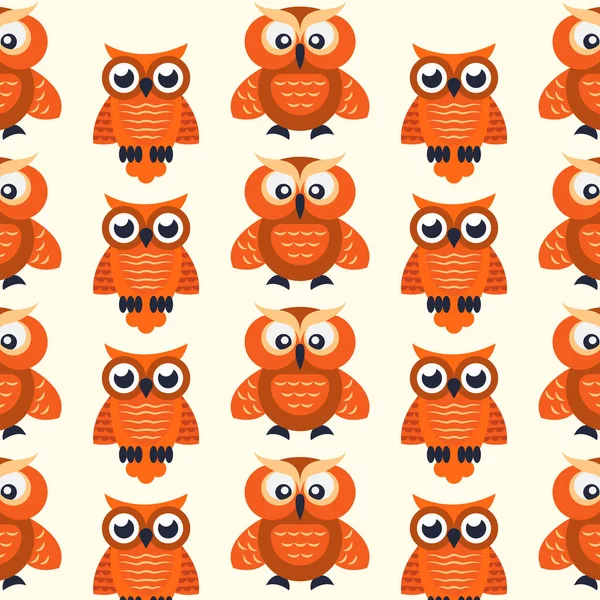 Seamless pattern with owls. Hand drawn illustration great for wallpaper, textile and texture design. Kids design, fabric, wrapping, apparel.