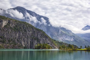 Tipik bir Norveç fiyorduna bak