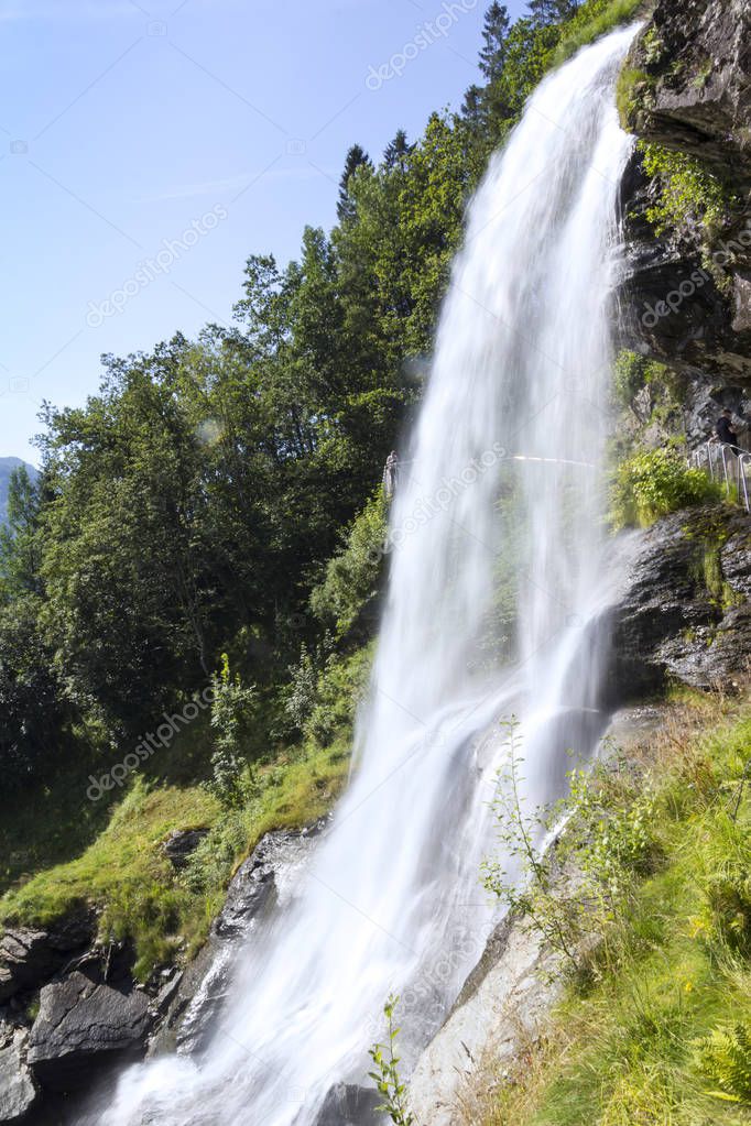 Steinsdalsfossen is a waterfall in the village of Steine, Hordal