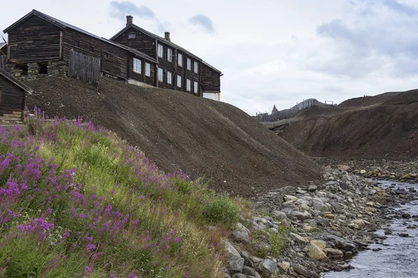 The mining town of Roros, Norway, with many wooden houses