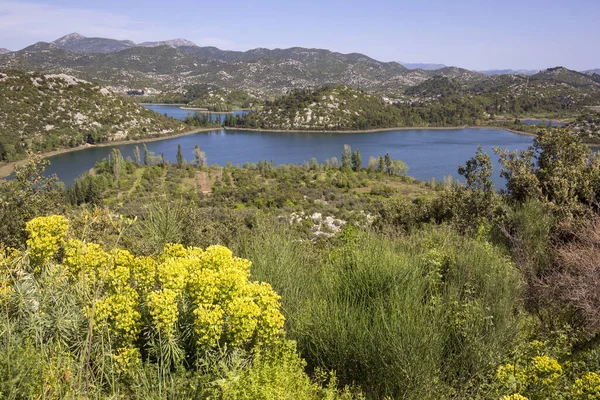 Con Vistas Los Lagos Cerca Del Delta Del Neretva Fondo —  Fotos de Stock