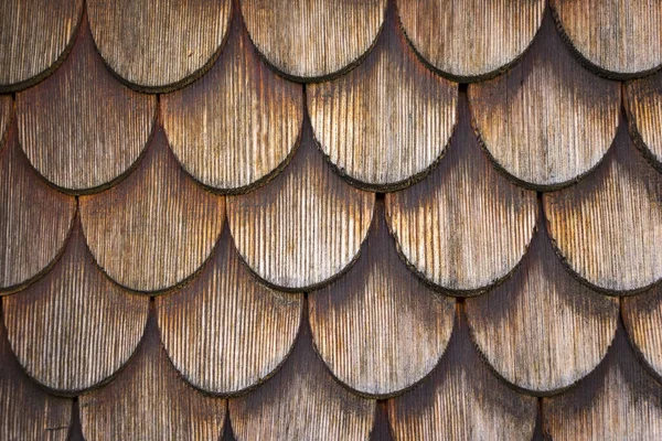 Tradycyjne Drewniane Gonty Gospodarstw Rolnych Lub Stodoły Widziany Austrii Stodole — Zdjęcie stockowe