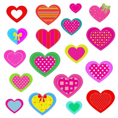 Çok renkli parlak kalp