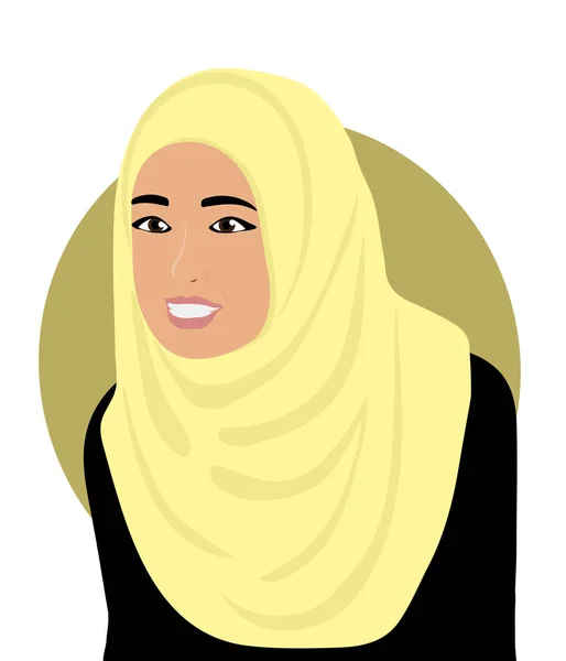 Cheerful Muslim Woman — Stock Vector