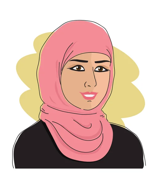 Muslim Girl Scarf — Stock Vector