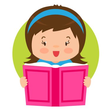 Kız ilginç bir kitap okur