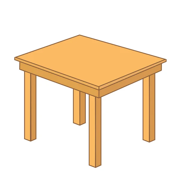 在白色背景上的木桌 — 图库矢量图片