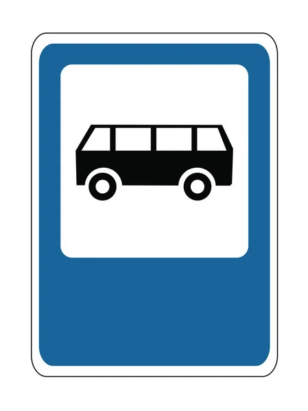 Vektor Verkehrszeichen Bushaltestelle — Stockvektor