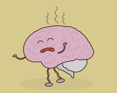 Kızgın ve öfkeli yorgun beyin