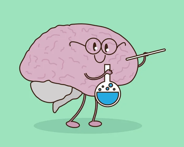 Grappige Hersenen Stelt Ervaring — Stockvector