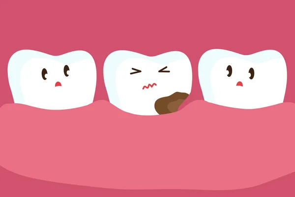 Caries Diente Blanco — Archivo Imágenes Vectoriales