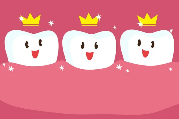 Glückliche Weiße Zähne Mund — Stockvektor