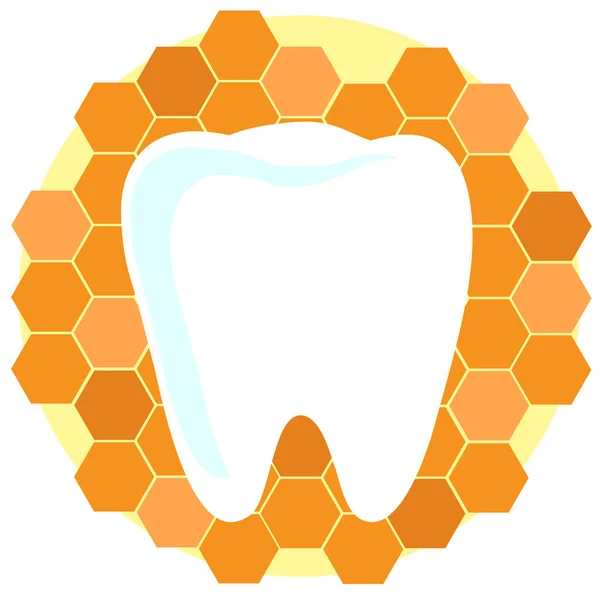 Beyaz Diş Propolis — Stok Vektör