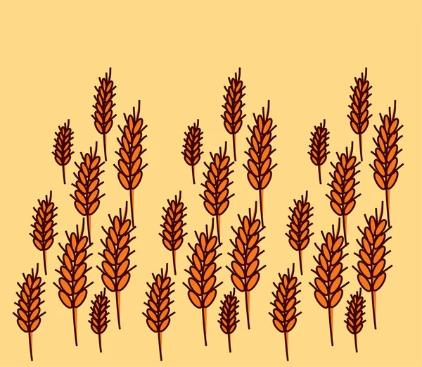 Ucho Kukurydzy Ziarno Beżowym Tle Płatki Śniadaniowe Ilustracja — Zdjęcie stockowe