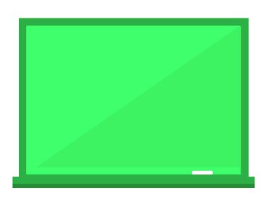 Beyaz arka planda yeşil okul yönetim kurulu. Vektör illüstrasyonu.