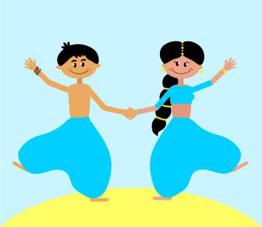 Beyaz arka planda kadın ve erkek birlikte. Vektör illüstrasyonu.