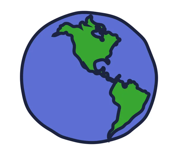 Norteamérica Sudamérica Sobre Fondo Blanco Símbolo Ilustración Vectorial — Vector de stock