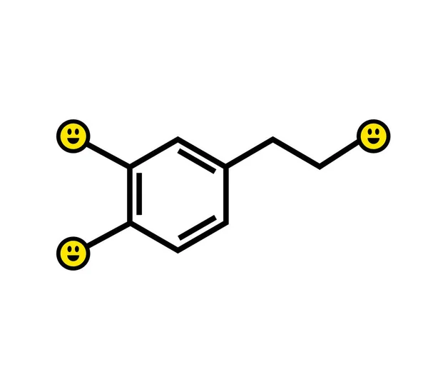 Fórmula Química Dopamina Ilustración Vectorial — Archivo Imágenes Vectoriales