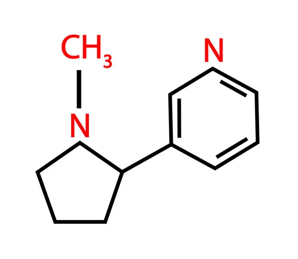 Formula Chimica Nicotina Illustrazione Vettoriale — Vettoriale Stock