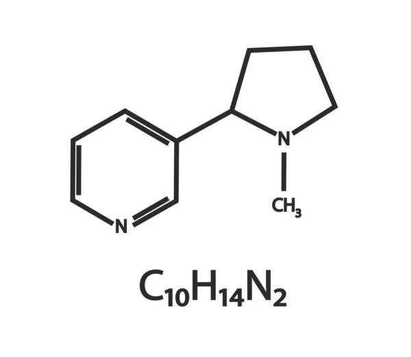 Fórmula Nicotina Sobre Fondo Blanco — Archivo Imágenes Vectoriales