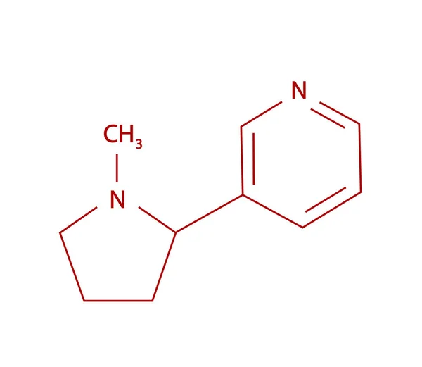Fórmula Química Nicotina Sobre Fondo Blanco Ilustración Vectorial — Archivo Imágenes Vectoriales