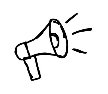 Beyaz arkaplanda hoparlör var. Bir çizim. Vektör illüstrasyonu.