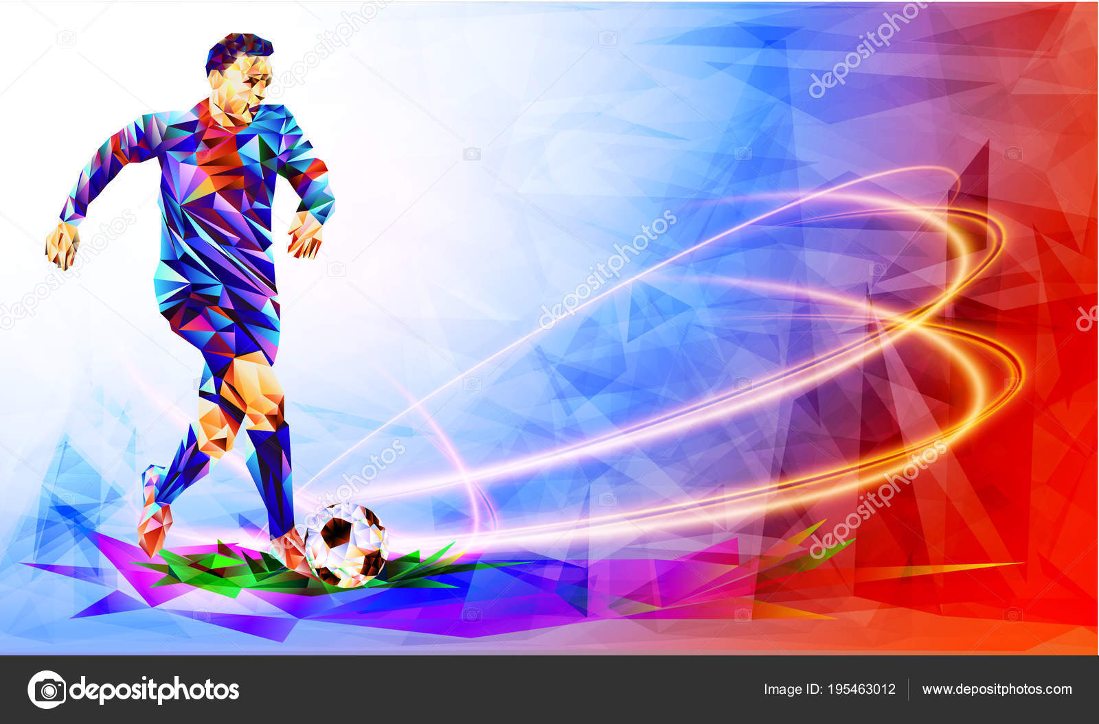 Soccer Player Background Stadium Fifa World Cup Welcome Russia Football  Stock Vector by ©.com 195463012
