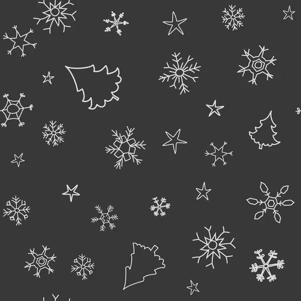 Nahtloses Muster für Weihnachtskarten, Einladungen, Hintergründe. — Stockvektor