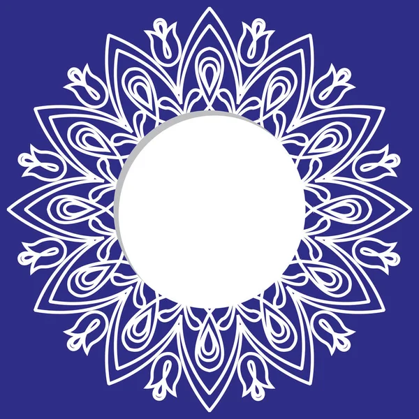 Cadre en élément décoratif mandala . — Image vectorielle