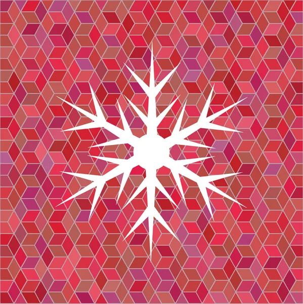 Isolated white snowflake. — Stock Vector