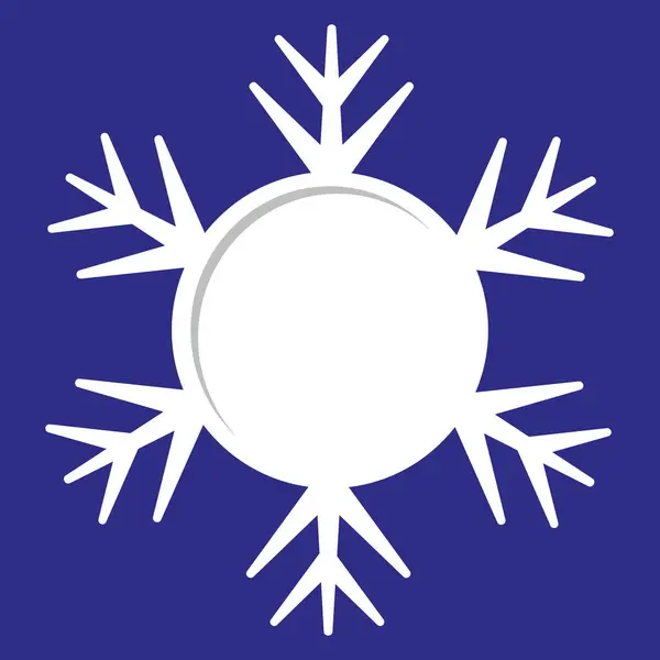 Frame made of white snowflake. — Stock Vector