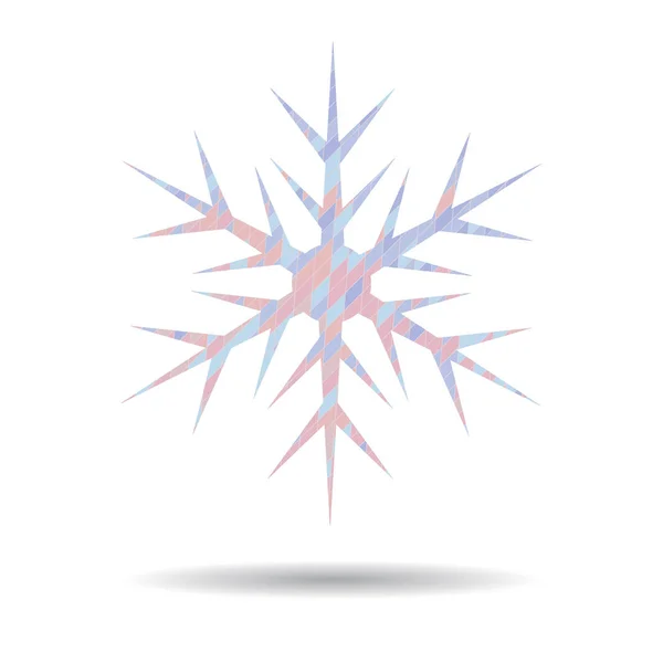 Ізольована барвисті Сніжинка . — стоковий вектор