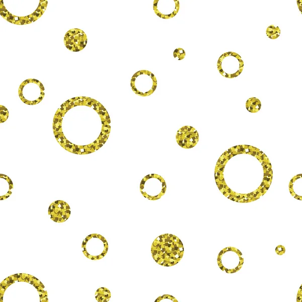 Vector seamless golden dots pattern. — Stock Vector