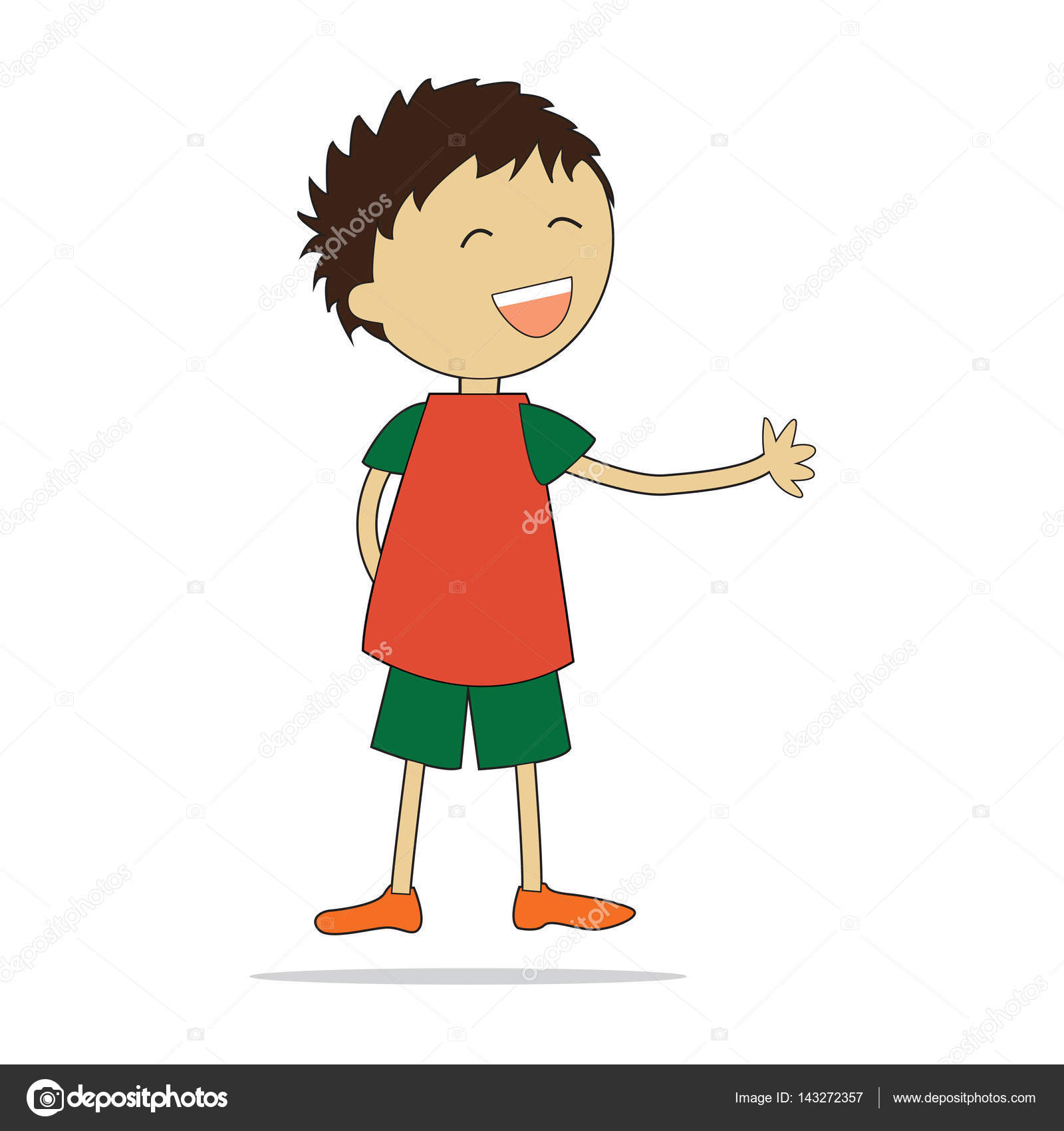 ベクトル文字イラスト。かわいい男の子 — ストックベクター
