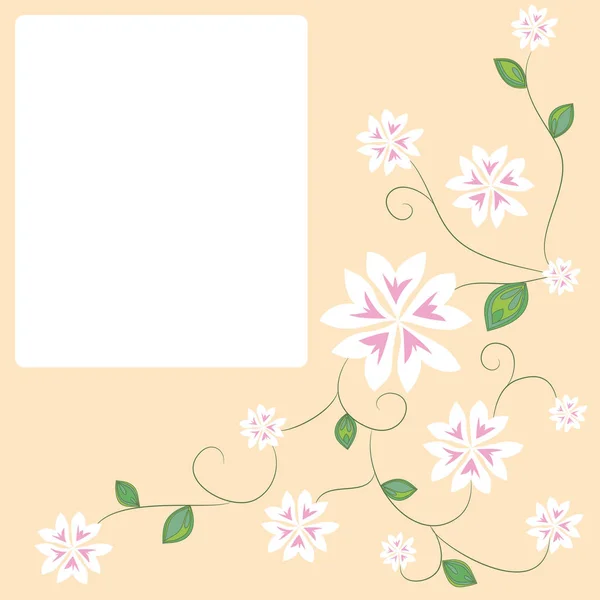 Modèle de carte de vœux printemps . — Image vectorielle