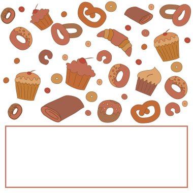 Metin için yer ile kart şablonu. 