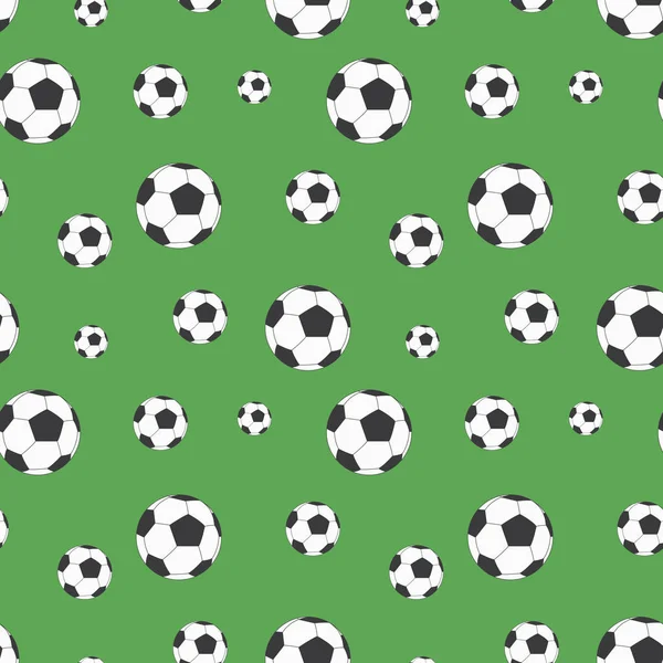 Seamless pattern background with soccer balls. — Stock Vector