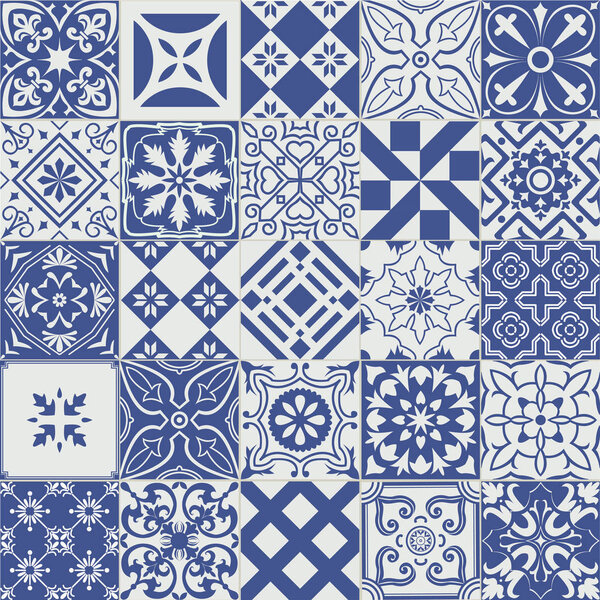 Set of tiles background.