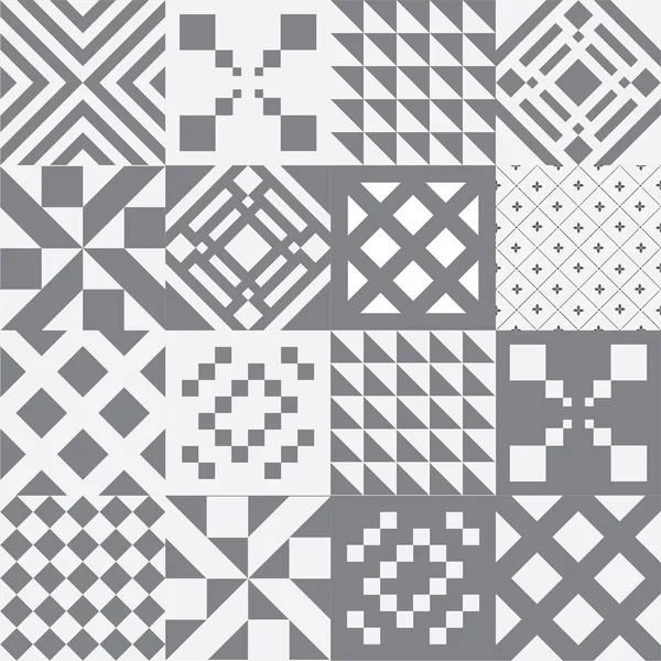 Set of tiles background in grey. — Stock Vector