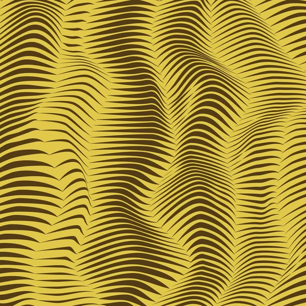 Абстрактний 3d ефект хвилястих смуг фону . — стоковий вектор
