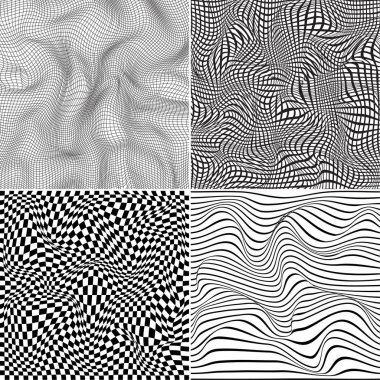 Dört soyut desen seti.