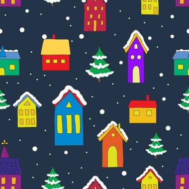 Avrupa evleri ile sorunsuz arka plan.