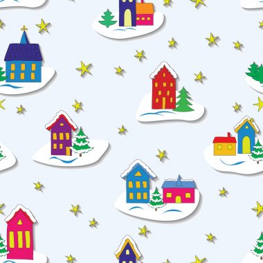 Sorunsuz kış çocukça arka plan.