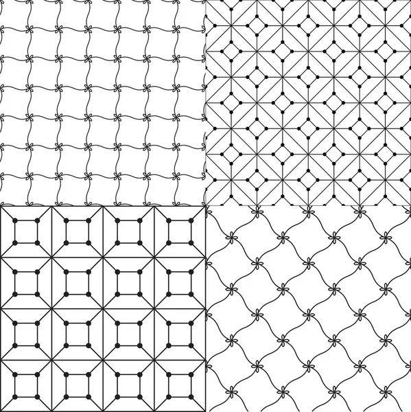 Satz von vier abstrakten Mustern. — Stockvektor